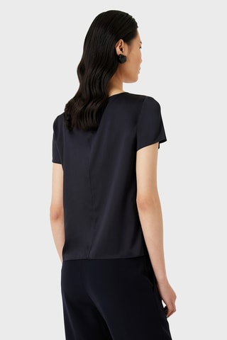 Top en soie - Bleu marine