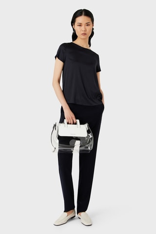 Top en soie - Bleu marine