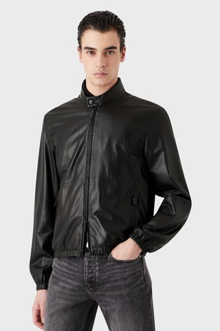 Veste en cuir d’agneau - Noir