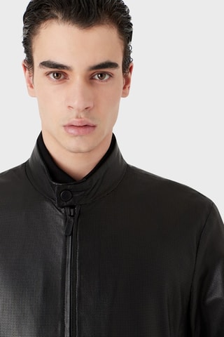 Veste en cuir d’agneau - Noir