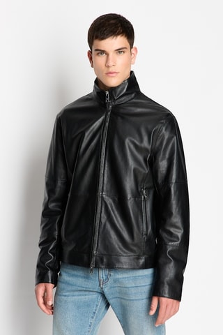 Veste en cuir d’agneau - Noir