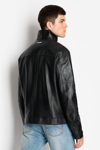 Veste en cuir d’agneau - Noir