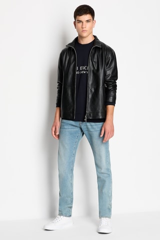 Veste en cuir d’agneau - Noir