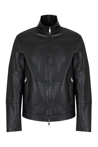 Veste en cuir d’agneau - Noir