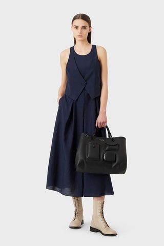 Robe trompe-l’œil - Bleu marine