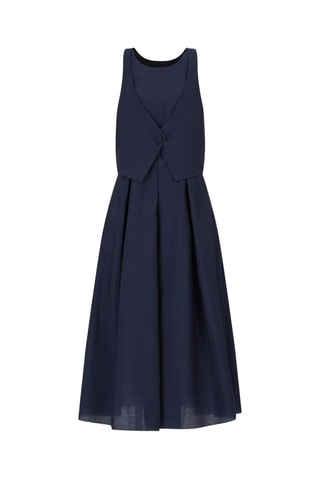 Robe trompe-l’œil - Bleu marine