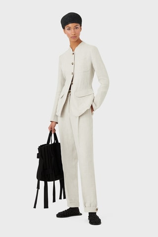 Chaqueta de lino - Crudo