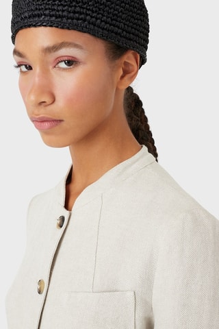 Chaqueta de lino - Crudo