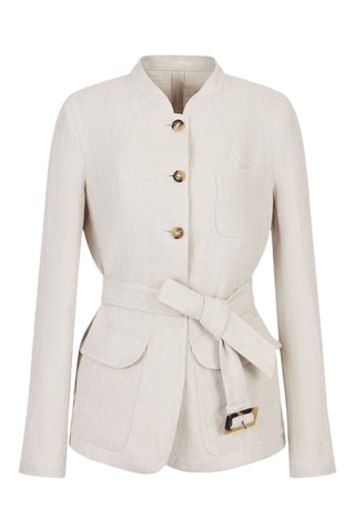 Chaqueta de lino - Crudo