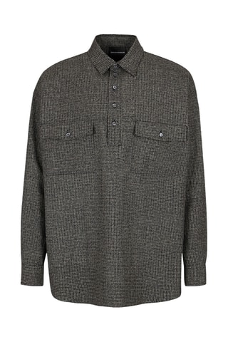Polo en laine vierge - Noir