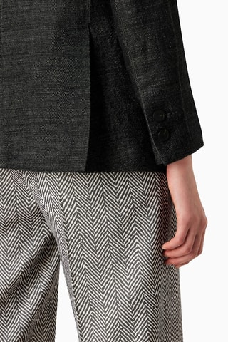 Veste en laine vierge et lin - Anthracite