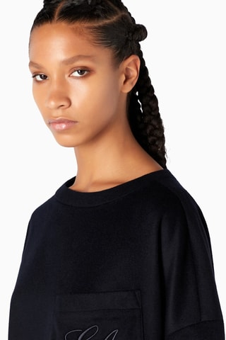 Top en laine et cachemire - Noir
