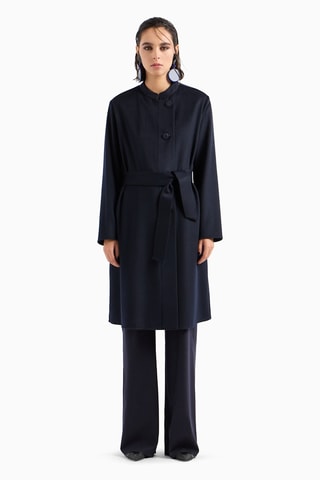 Manteau en laine et cachemire - Noir