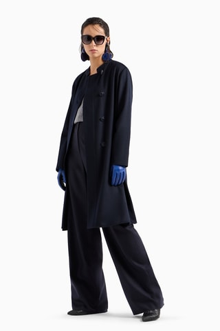 Manteau en laine et cachemire - Noir