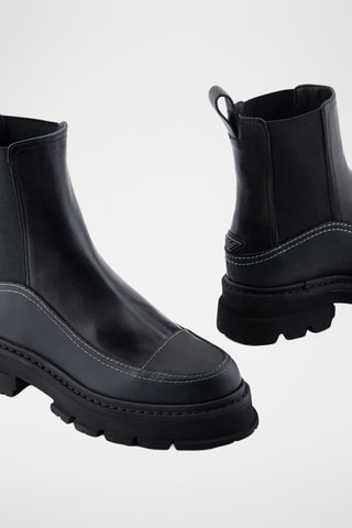 Bottines Chelsea en cuir - Noir