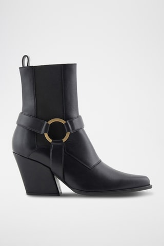 Bottines Chelsea en cuir de veau - Noir