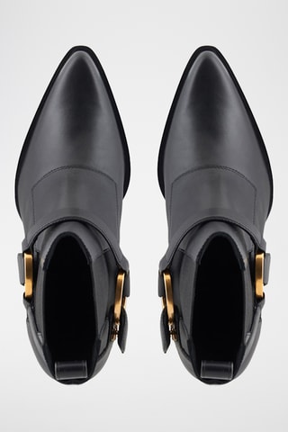 Bottines Chelsea en cuir de veau - Noir