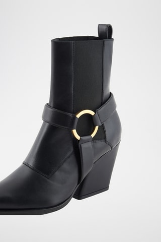 Bottines Chelsea en cuir de veau - Noir