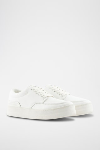 Baskets plateformes en cuir - Blanc