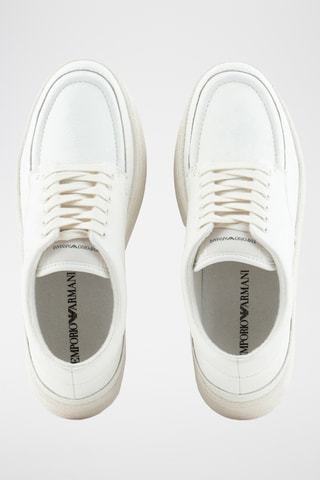 Baskets plateformes en cuir - Blanc