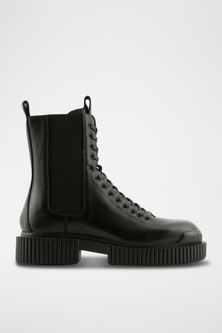 Bottines en cuir - Noir