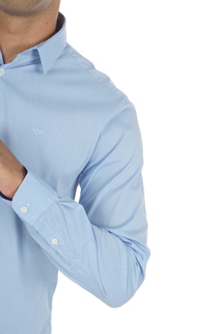Overhemd Regular Fit - Blauw - Emporio Armani