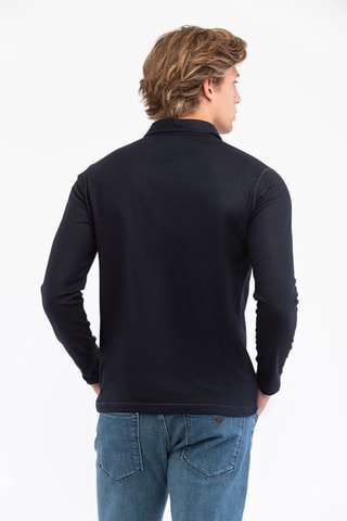 Polo en laine - Bleu nuit - Emporio Armani