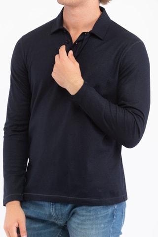 Polo en laine - Bleu nuit - Emporio Armani