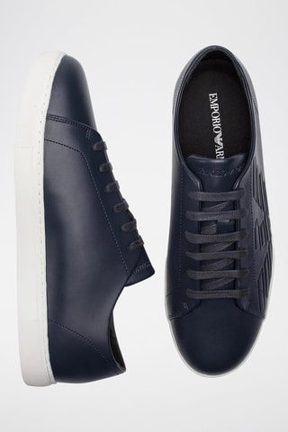 Baskets en cuir - Bleu nuit