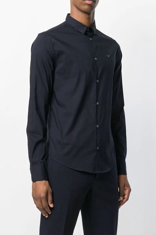 Overhemd Regular Fit - Marineblauw - Emporio Armani