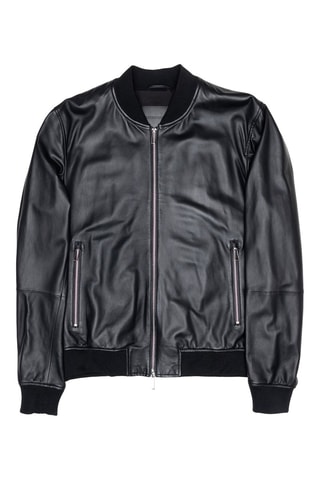 Cazadora de piel de cordero - Negro - Emporio Armani