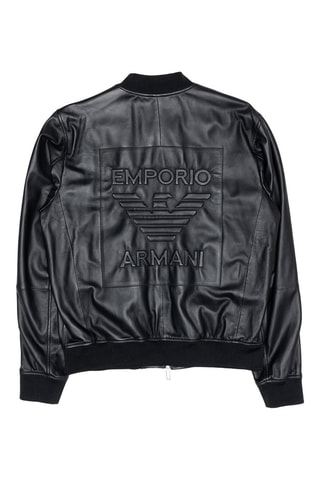 Cazadora de piel de cordero - Negro - Emporio Armani