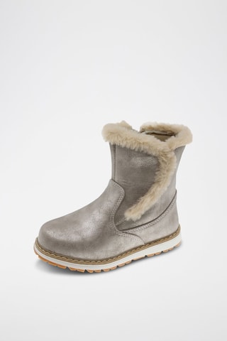 Bottines fourrées - Beige et gris