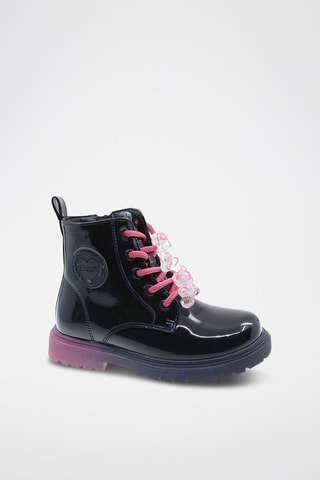 Bottines vernies - Bleu et rose