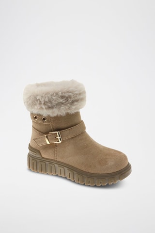 Bottines fourrées - Blanc et marron