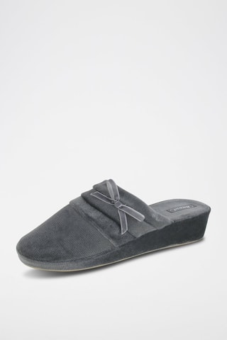 Pantoufles en velours - Gris
