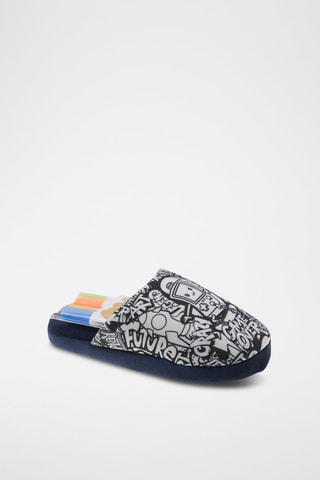 Pantoufles à colorier - Noir et bleu