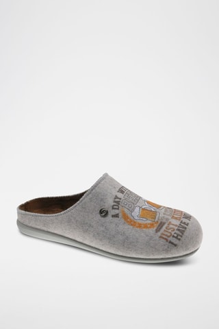 Pantoufles - Blanc, beige et orange