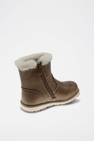 Bottines fourrées - Blanc et marron
