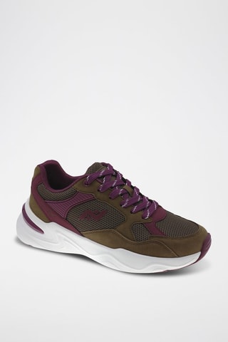 Baskets - Blanc, marron et violet