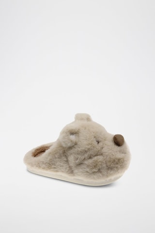 Pantoufles - Blanc, beige et marron