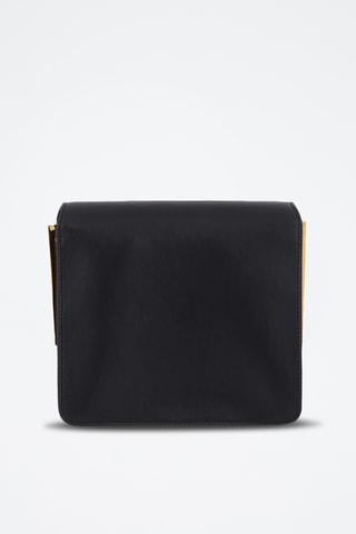 Leren Schoudertas idylle Mini - Zwart