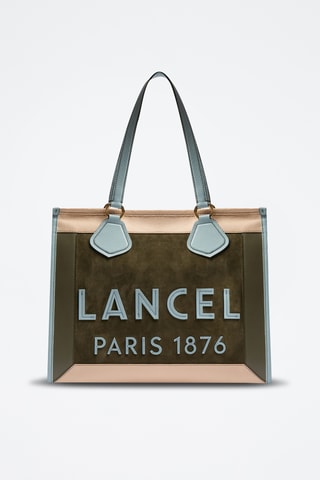 Leren Shopper Signature L - Kaki