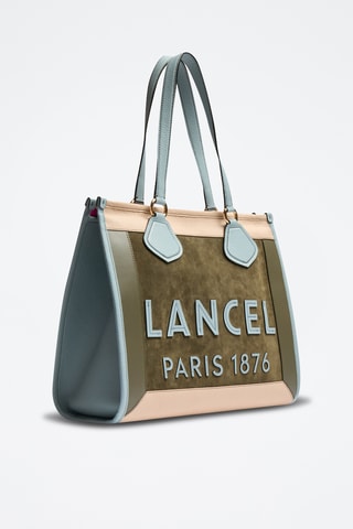 Leren Shopper Signature L - Kaki