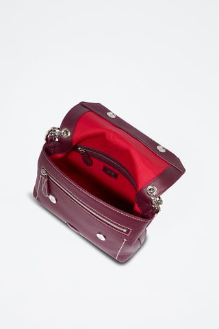 Leren Handtas Ninon M - Bordeauxrood
