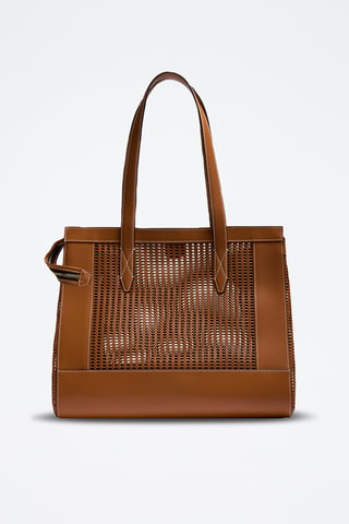 Leren Shopper Jour L - Camel