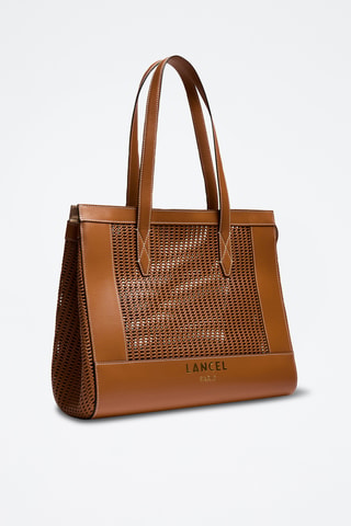 Leren Shopper Jour L - Camel