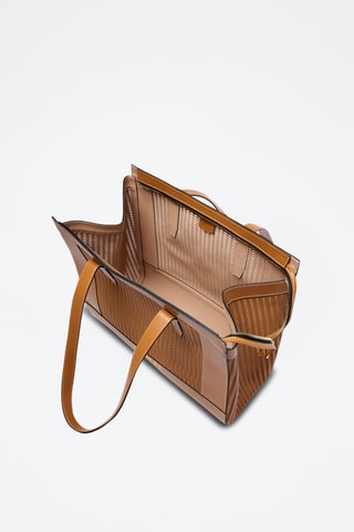 Leren Shopper Jour L - Camel