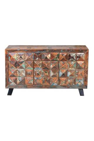 Buffet 3 portes en bois recyclé - 150 x 90 x 40 cm
