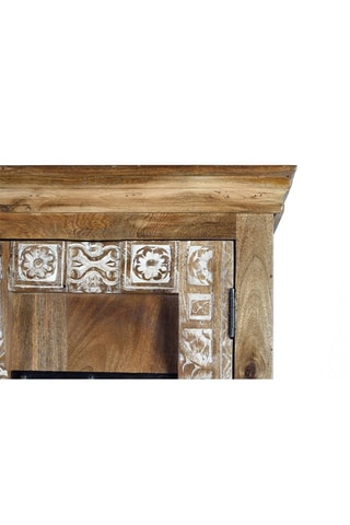 Meuble de rangement 2 portes en manguier - 180 x 100 x 45 cm